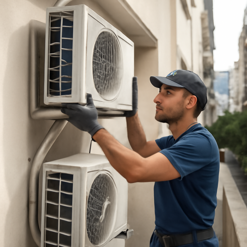 Instalação de ar-condicionado em apartamento no Rio de Janeiro